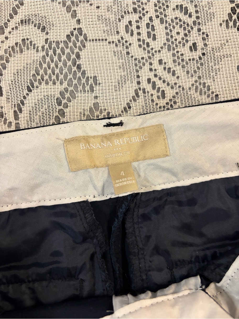Banana Republic Striped Seersucker Bermuda Shorts & Navy Bermuda Shorts - Picture 3 of 16